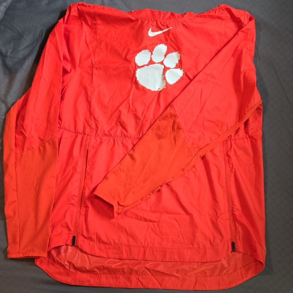 Clemson Nike Windbreaker with White Logo